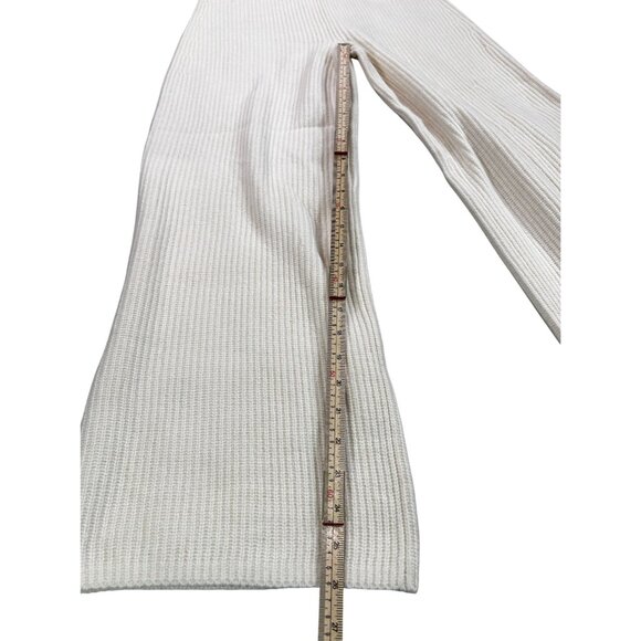 Gap Womens Ribbed Wide-Leg Knit Pants XSP Birch Cotton Blend - Picture 8 of 12